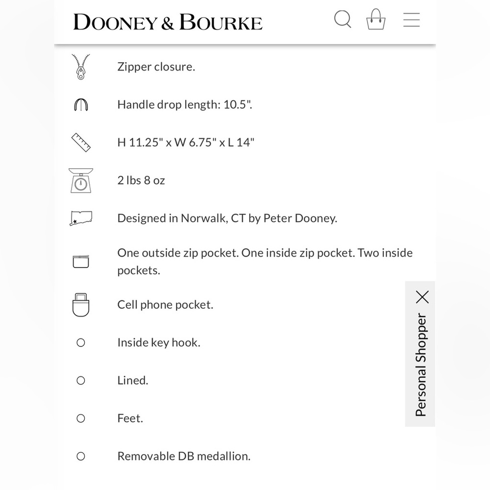 🤎 Authentic Dooney & Bourke Monogram Tote Bag 🤎 - Picture 6 of 9